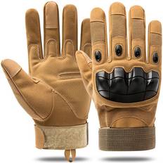 Hunting Dechoicelife a-Full Finger Khaki L Tactical Military Hard Knuckle Gloves Army Airsoft Shooting Gloves Hunting Climbing Hiking Full&Half Finger Touch Screen Gloves
