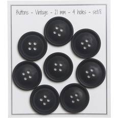 Black Buttons Go Handmade Vintage Knapper Black Flere Størrelser 21 mm