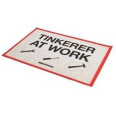 Polyester Entrance Mats Oxford Door Mat Tinkerer, Red/white