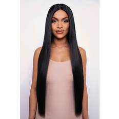 Black Extensions & Wigs Lullabellz The Kourtney Long Straight Jet Black Lace Front Wig