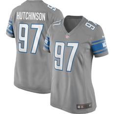 Detroit Lions Game Jerseys Nike Women's Aidan Hutchinson Detroit Lions Silver Game Jersey