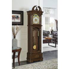 Table Clocks Coaster Cedric Golden Brown Grandfather with Chime Golden Table Clock