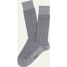 Linen Socks Men's Linen-Cotton Pique Mid-Calf Socks