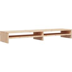 Pines TV Benches vidaXL Monitor Stand Natural TV Bench 100x13cm