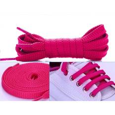 Shoe Laces Selloria Flat Cotton Shoe Laces Hot Pink Flat Cotton Shoe Laces Shoelaces Football Boots Trainer Shoes