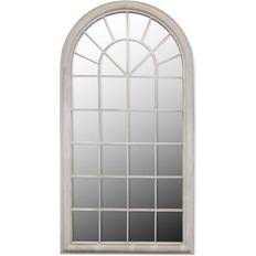 Järn Väggspeglar vidaXL Garden Mirror White Väggspegel 60x116cm