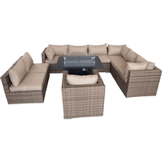 Yellow Outdoor Lounge Sets Furniture One 10Pcs Outdoor Lounge Set