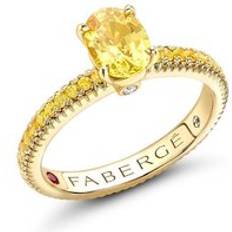 Colours of Love 18ct Yellow Gold Yellow Sapphire Fluted Ring