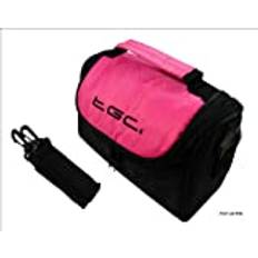 Camera Bags TGC Het rosa och svart fodral väska för Sanyo utomhus/vattentät VPC-WH1EXBL-B videokamera