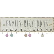 WIDDOP and Co Love Life Hanging Plaque With Discs Family Birthdays Wall Decor