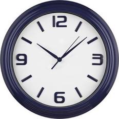 Blue Wall Clocks Premier Housewares Sleek and Stylish Midnight Blue Wall Clock