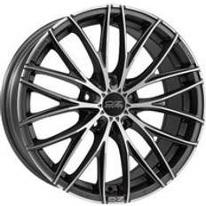 OZ Racing 150 Alloy Wheels in Matt Dark Graphite Diamond Cut Set 4 18x8 Inch ET48 5x112 PCD 75mm