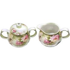 Roses Sugar & Creamer Bowl Serving 2