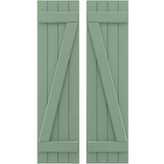 Windows Ekena Millwork ARW102BB414X33TGH Timber Window Shutter