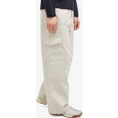 Acne Studios Men Trousers Acne Studios Men's Patsony Twill Cargo Trousers Ivory White