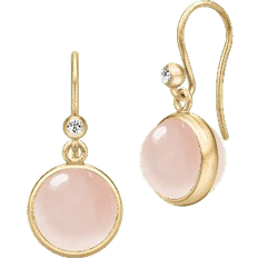 22k Øreringe Julie Sandlau Prime Earrings - Gold/Pink/Transparent