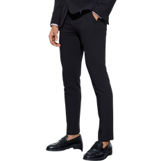 Men - Rayon Pants boohooMAN Jersey Skinny Suit Trousers - Black