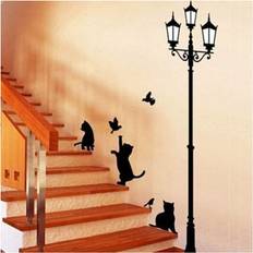 Black Wall Decor HOD Health & Home Cartoon Black Cat Pattern Sticker Wall Decor