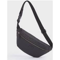 Osprey London The Grantham Waxed Canvas & Leather Bumbag Black One Size