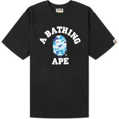 Bape Tops Bape Bathing Ape Men's Abc Camo College T-Shirt Black/Blue