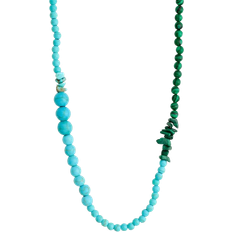 Turkos Halsband Pilgrim Soulmates Necklace - Gold/Turquoise/Malachite