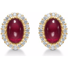 Rubiner Øreringe Mads Z Royal Earrings - Gold/Ruby/Diamonds