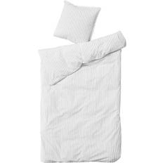 By Nord Et Taie D'Oreiller Dagny Snow-coal Housse de couette Blanc, Gris (210x150cm)