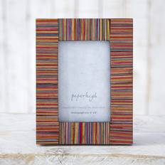 Paper Photo Frames Paper High High Striped Mango Wood Photo Frame