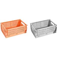 Orange Storage Boxes HKHBJS Collapsible Folding Cosmetic Container Storage Box