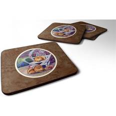 Red Coasters CoolCookware Pomeranians Foam Set of 4 Coaster