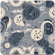 Grey Coasters Warren Reed Abstract Moon and Stars Coaster