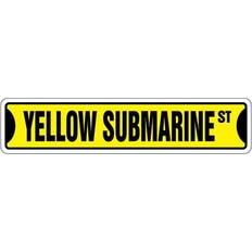 Yellow Wall Decor SignMission A-24-SS-Yellow Submarine 6 Submarine Street Wall Decor