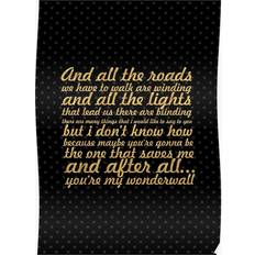 WHIBOS Oasis... Wonderwall Song Lyric Poster 50.8x50.8cm