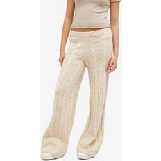 Acne Studios Unisex Trousers Acne Studios Women's Kong Cables Pants Oatmeal Melange