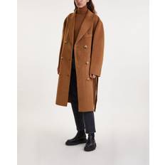 Acne Studios Coats Acne Studios Women's Onessa Double Textured Coat Camel Beige