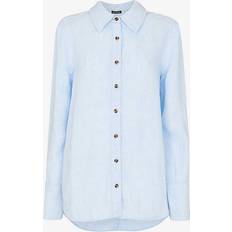 Linen - Woman Shirts Whistles Relaxed Fit Linen Shirt, Blue