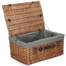 Polyester Baskets RED HAMPER 51cm Double Steamed Picnic with Basket