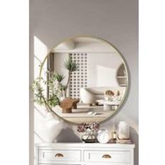 Living and Home 60CM Nordic Round Gold Wall Mirror