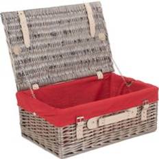 Cotton Baskets RED HAMPER 45cm Antique Wash Picnic Basket