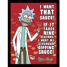 MDF Framed Art Rick and Morty Szechuan Sauce Print Framed Art