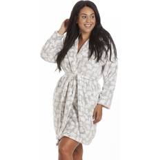 Grey - Women Robes Camille 18-20 Womens Polar Bear Supersoft Bathrobe Grey