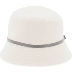 Linen Hats Brunello Cucinelli Shiny Band Bucket Hat With