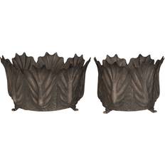 A Lot Decoration Kruka Blad Brun 2-Pack
