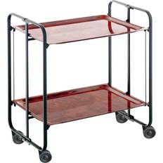 Ivy Bronx Servierwagen Yates Brown Trolley Table 43x66cm