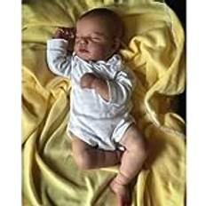 Lonian 50 cm nyfödd baby verklighetstrogen mjuk touch kvalitet samlare konst Reborn-docka med handritning hår docka