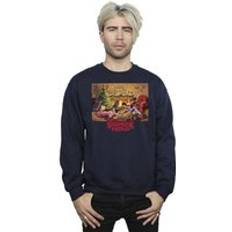 Gensere Netflix Stranger Things Christmas Gathering Sweatshirt Navy