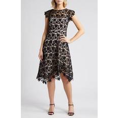 Eliza J Lace Asymmetric Cocktail Dress