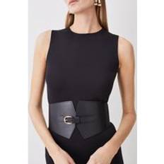 Karen Millen Accessories Karen Millen Leather Wide Waist Belt Black