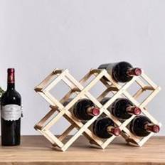 Red Wine Racks LivingAndHome Wood Red Wine Rack