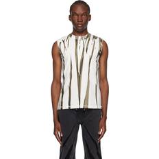 Dion Lee White & Khaki Fang Tank Top White/Dark Sage